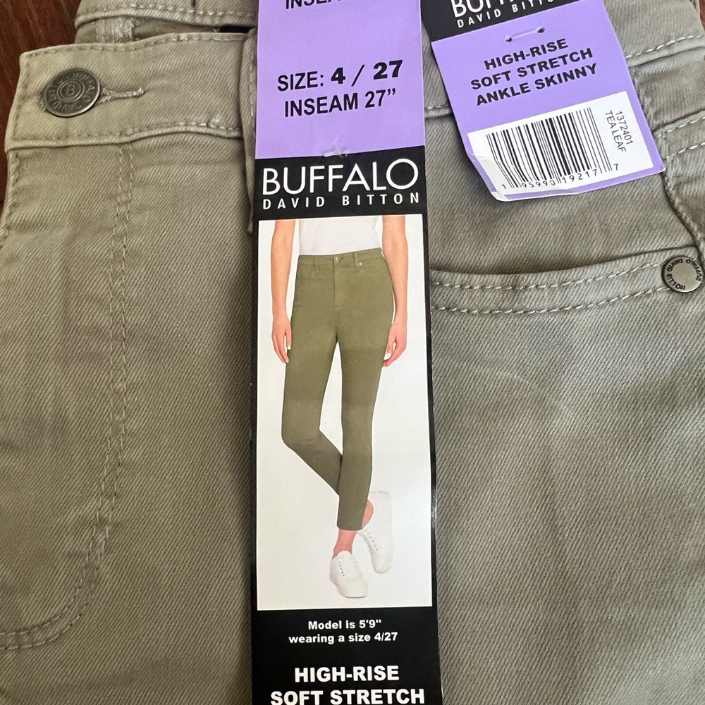 Buffalo David Bitton Olive High-Rise Jeans